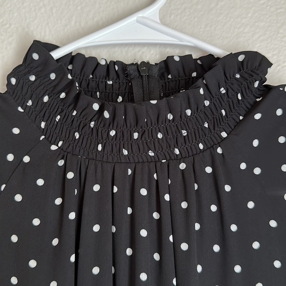 donna morgan black polka dot midi dress - Picture 5 of 6